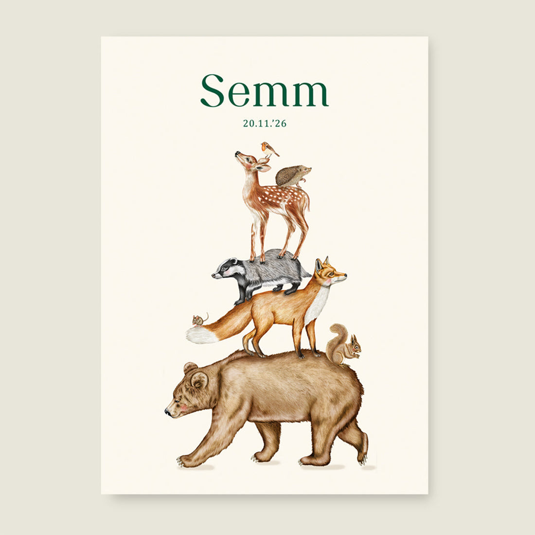 Print Animal tower - Story of July