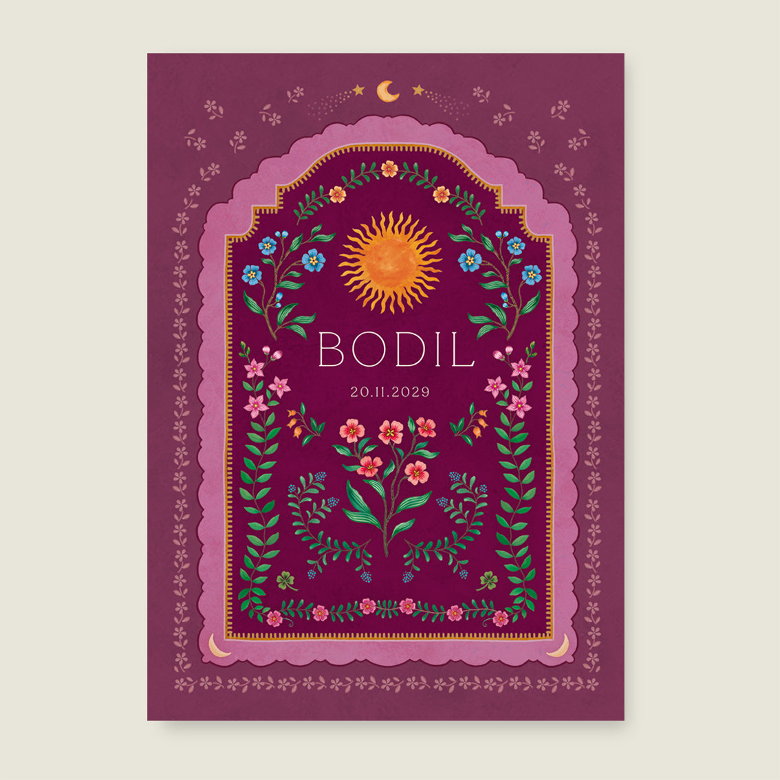 Print Blooming Sun Red