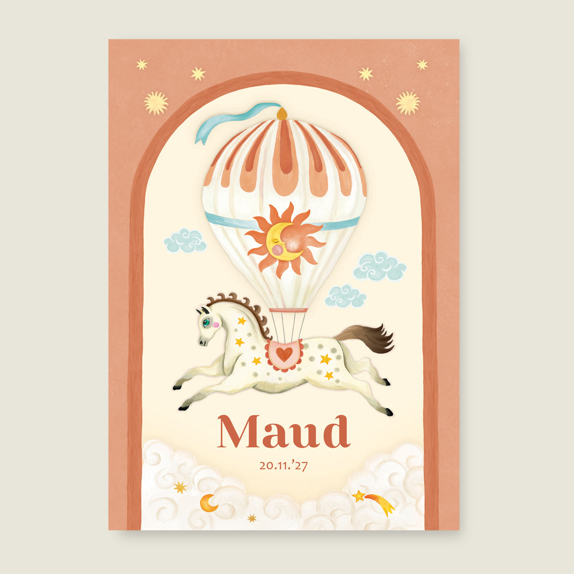 Print Bow Horse Balloon