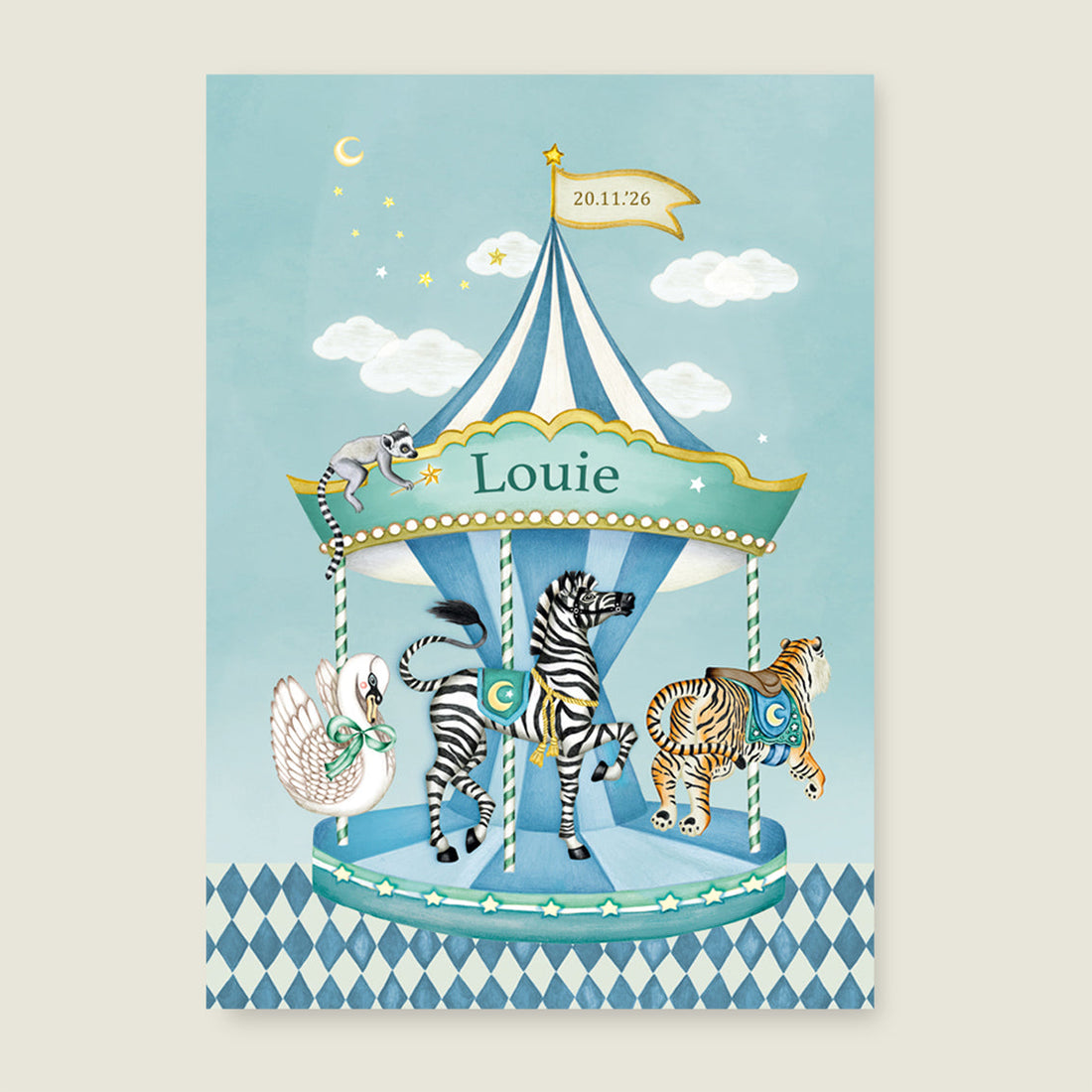 Print Carrousel green - Story of July