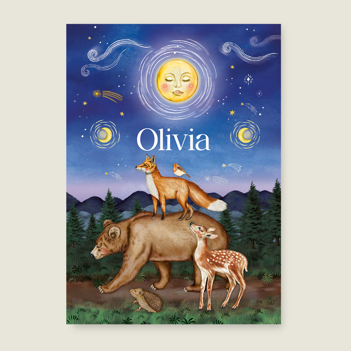 Print Woodland bear - Story of July