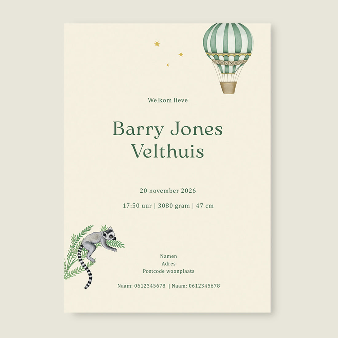 Balloon Panter Green - Story of July