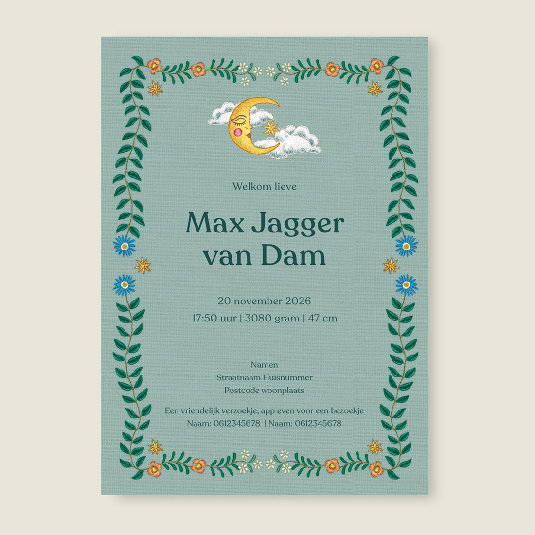 Embroider Rabbit Lightblue - Story of July