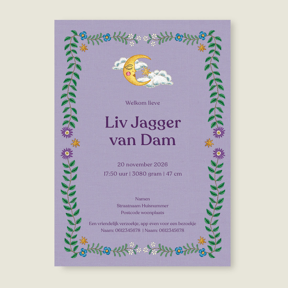 Embroider Rabbit Lila - Story of July