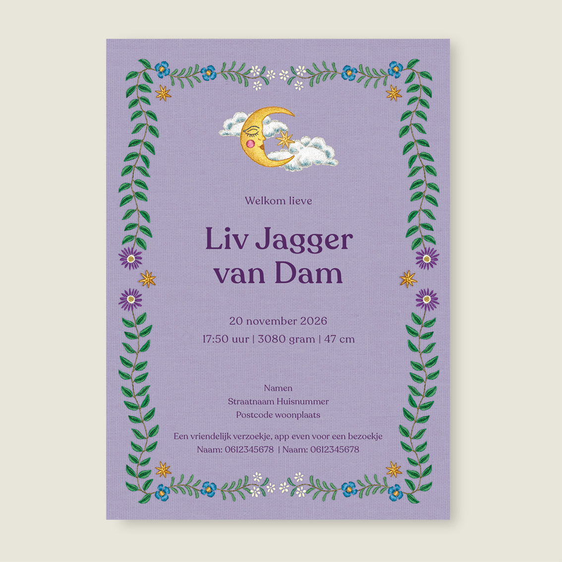 Embroider Rabbit Lila - Story of July