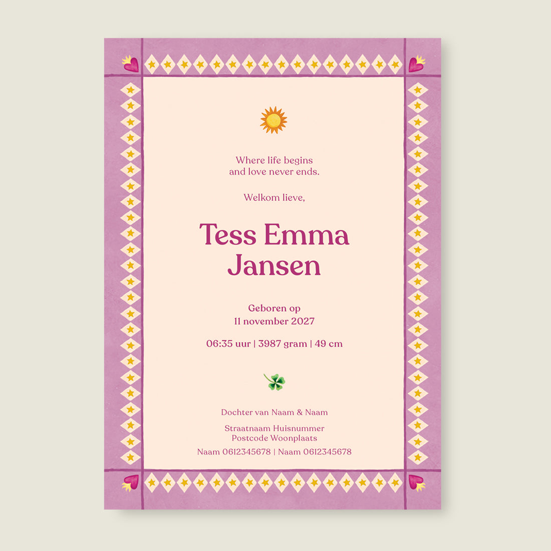 Lovely Lion Heart Pink