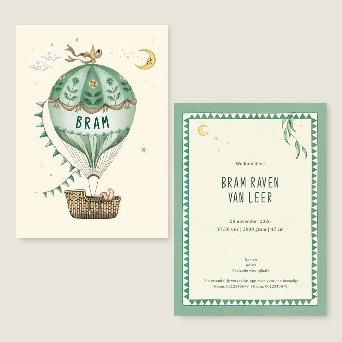 Sample Basket Balloon Lightgreen - Story of July