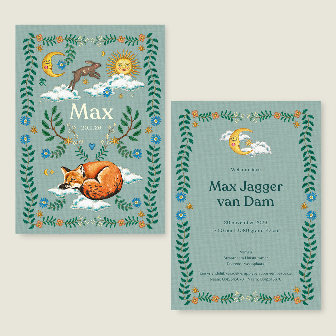 Embroider Rabbit Lightblue - Story of July