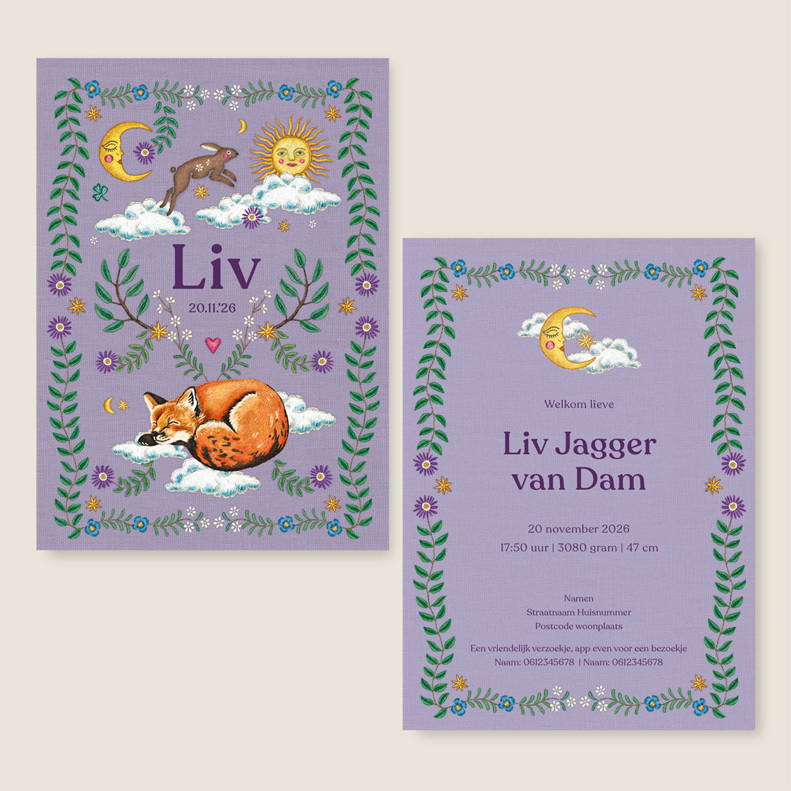 Embroider Rabbit Lila - Story of July