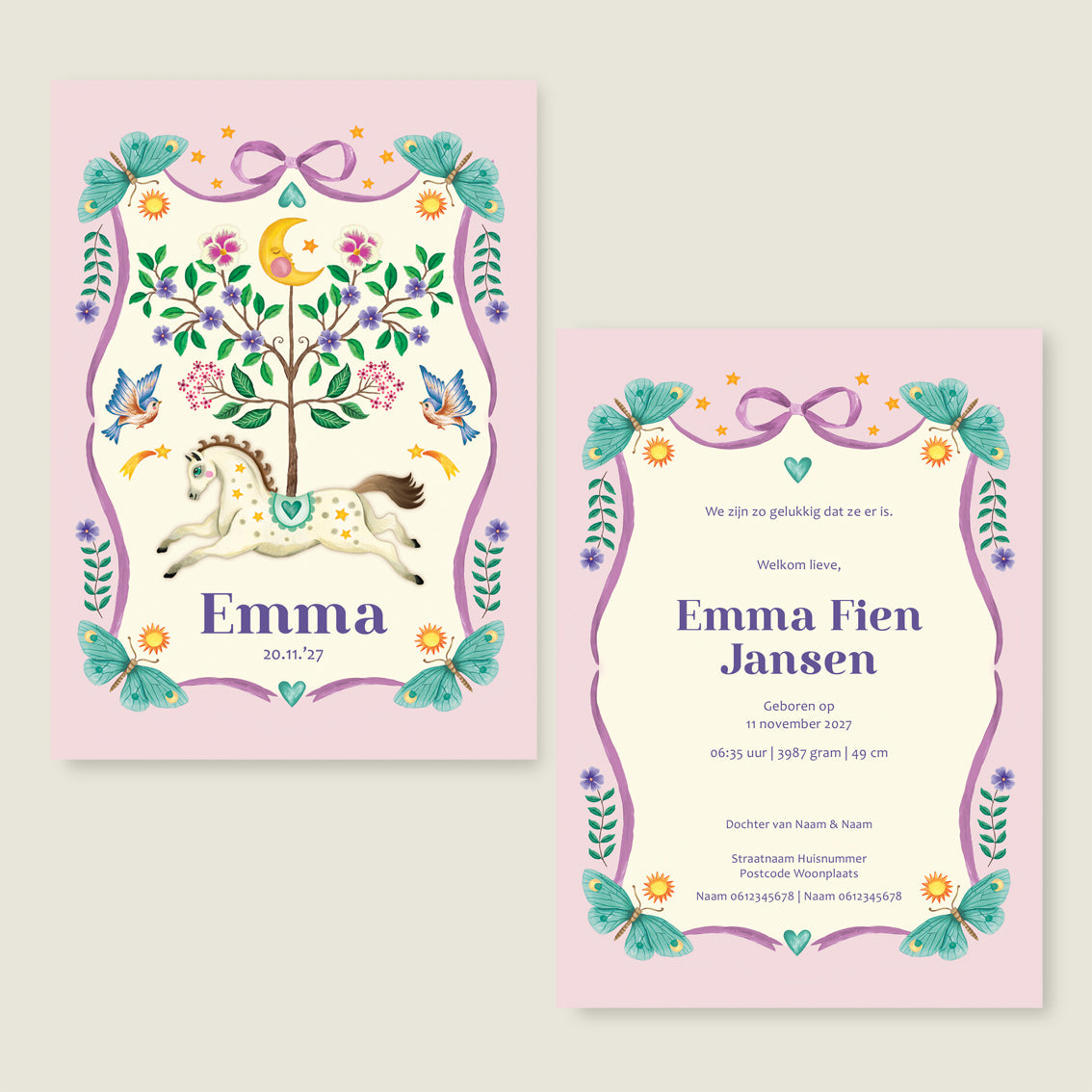 Sample Horse And Butterflys