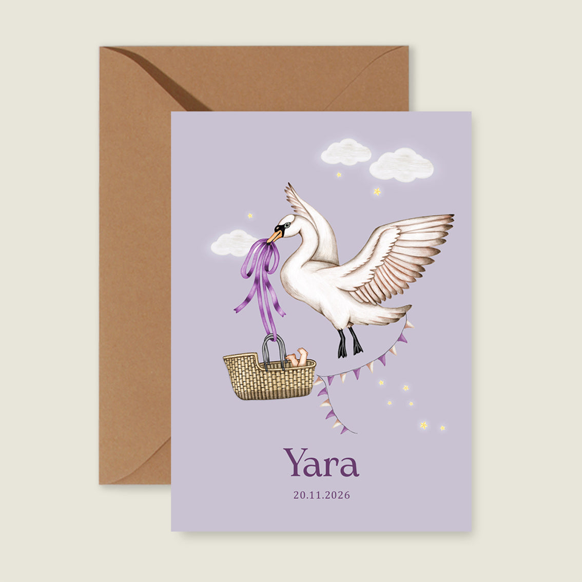 Sample Swan Basket Lila - Story of July