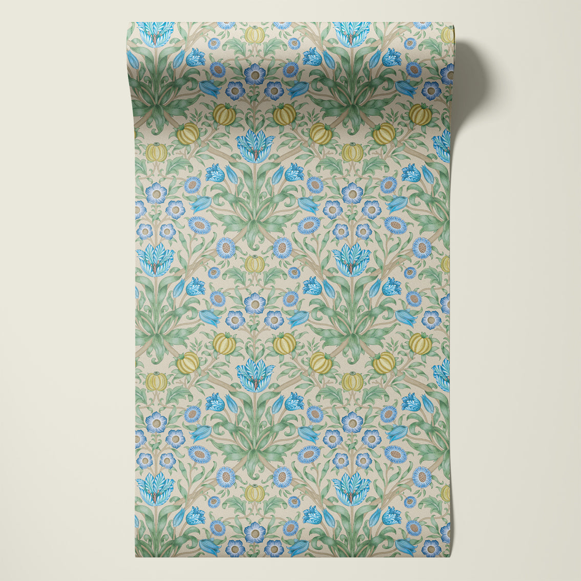 Behangsample Blooming Flowers Blue