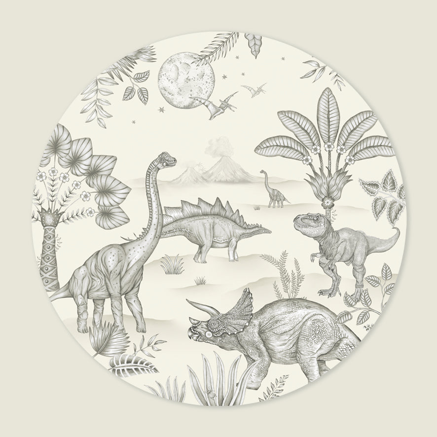 Behangcirkel Dinoland Offwhite - Story of July