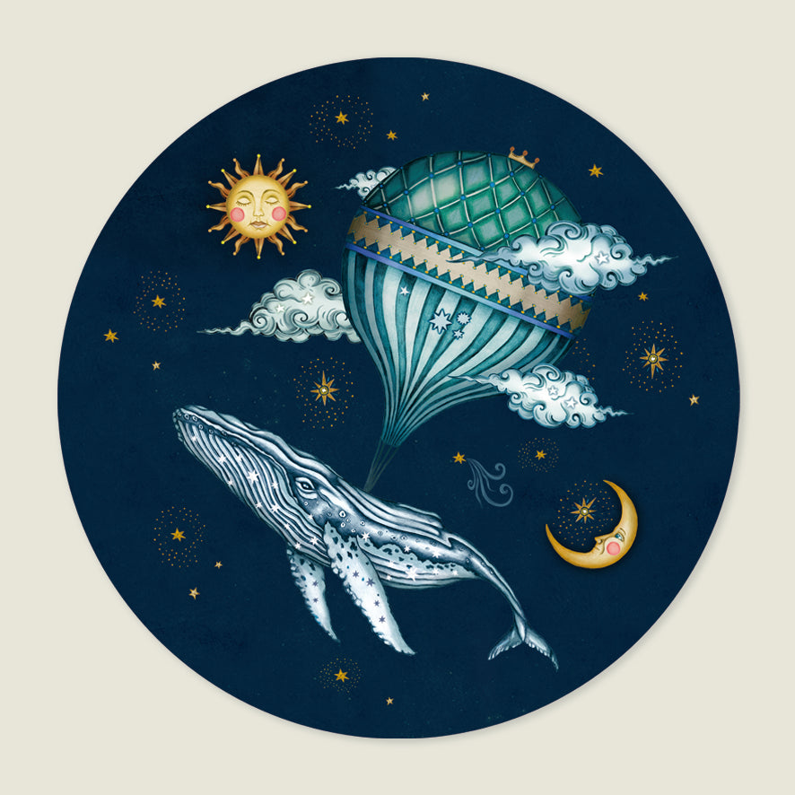 Behangcirkel Whale Balloon - Story of July