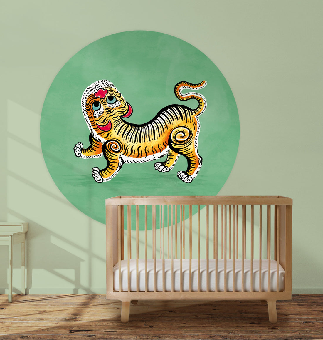 Behangcirkel Tiger Green - Story of July