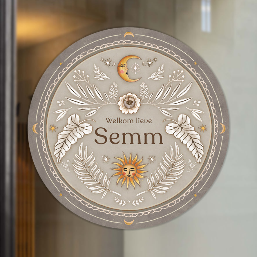 Raamsticker Moonchild Khaki - Story of July