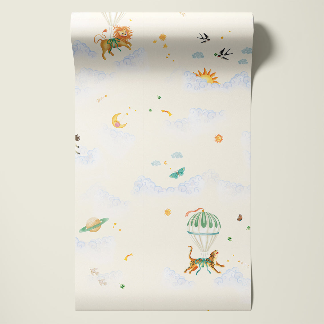 Behangsample Sky Fairytale Lightgreen