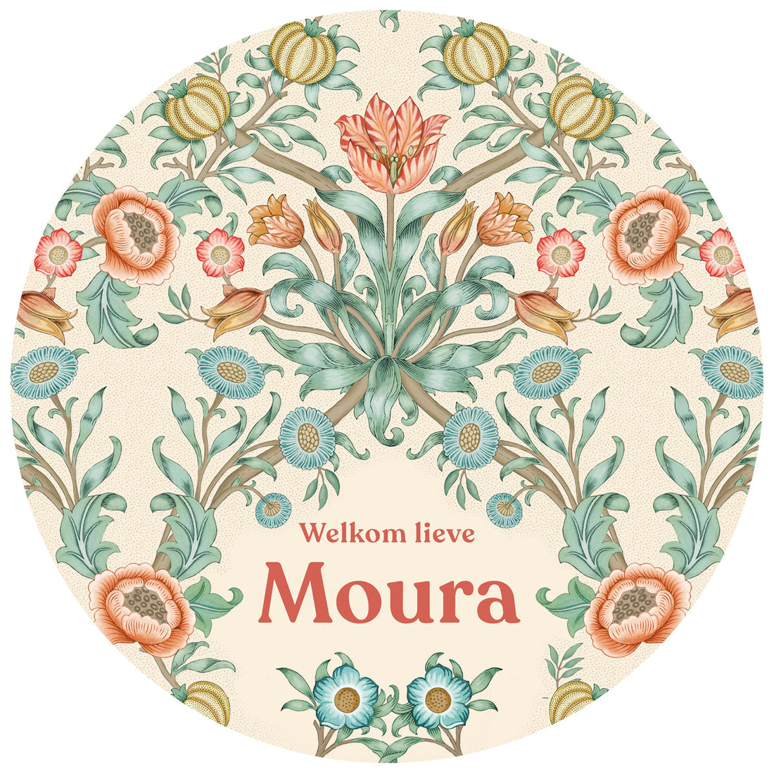 Raamsticker Blooming Flowers Terra - Story of July