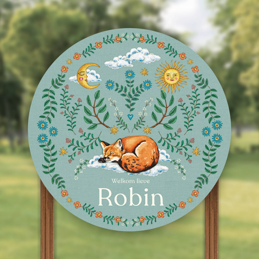 Tuinbord Embroider Fox Green - Story of July