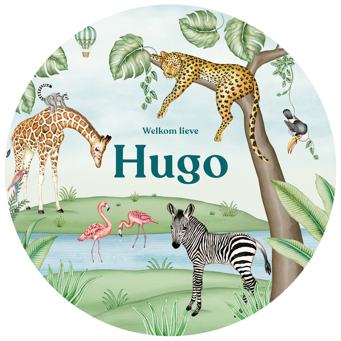 Tuinbord Jungle Animals - Story of July