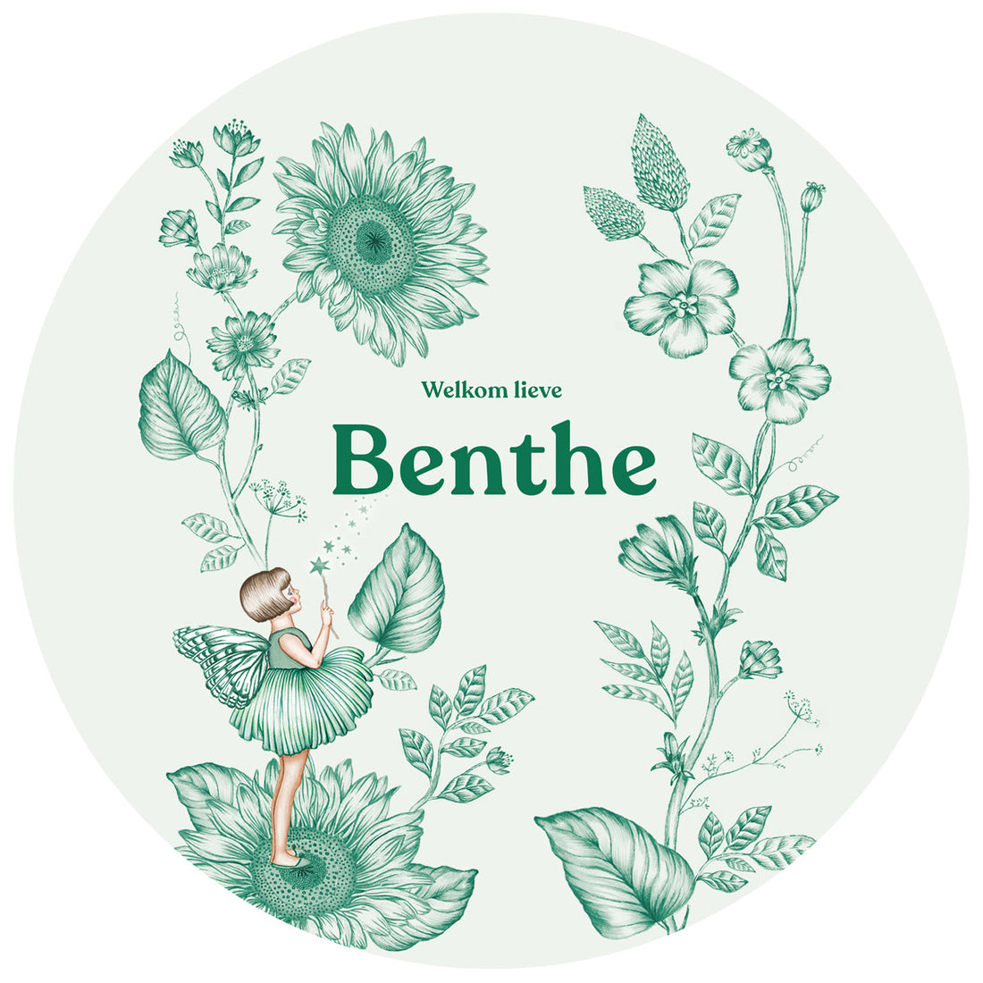 Raamsticker Little Elf Green - Story of July