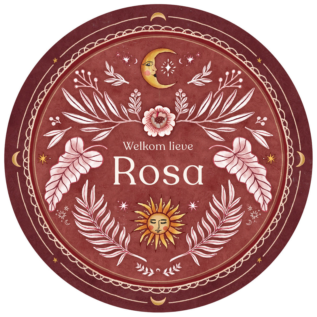 Raamsticker Moonchild Red - Story of July