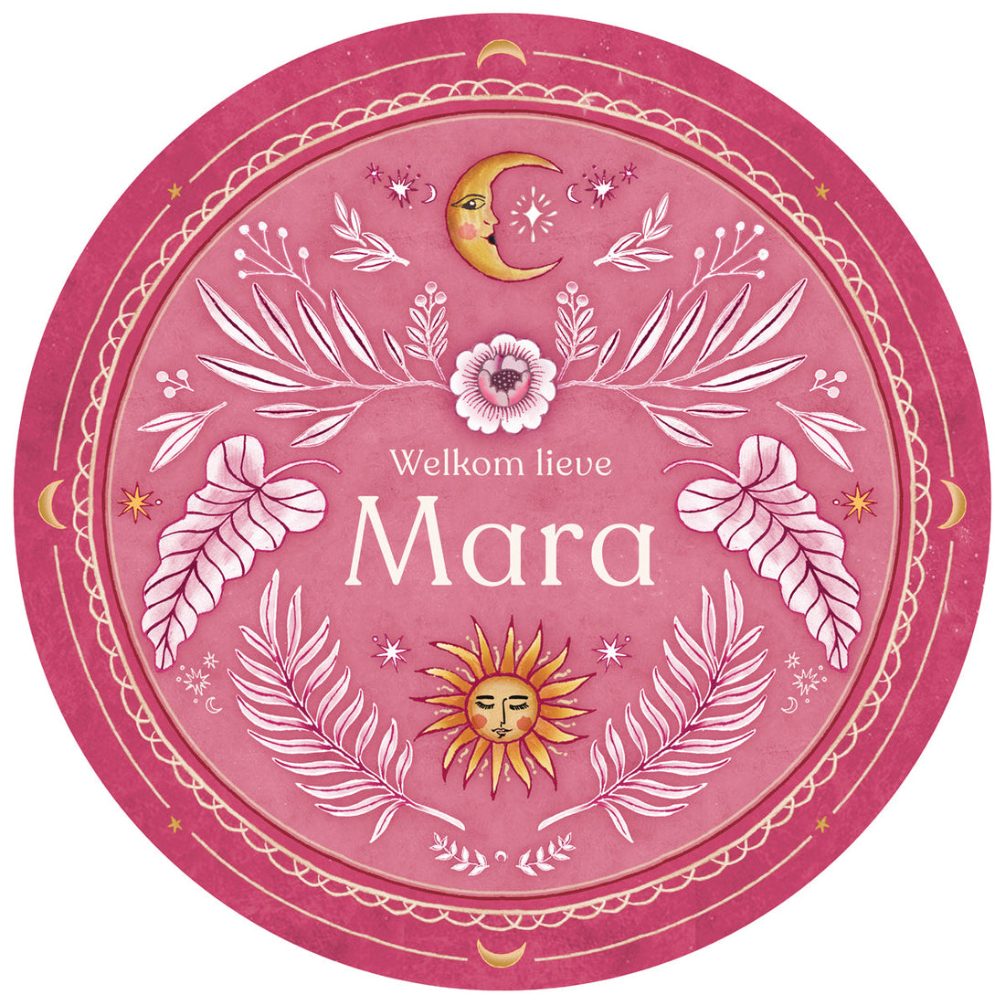 Raamsticker Moonchild Pink - Story of July