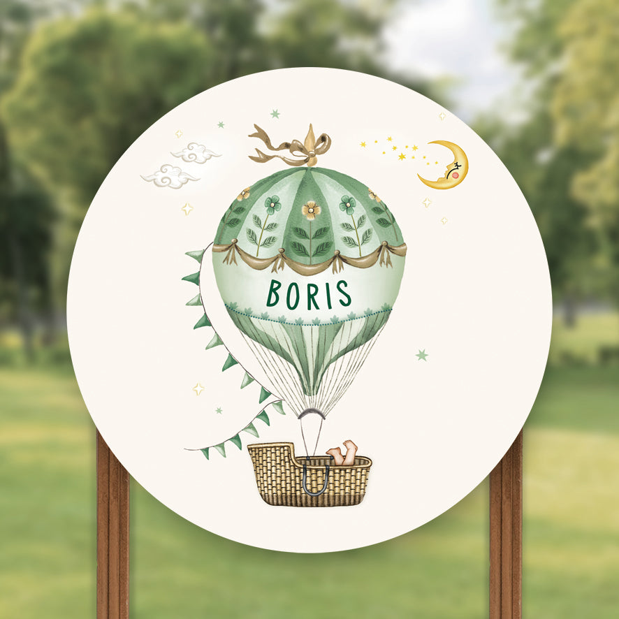 Tuinbord Baby Balloon - Story of July