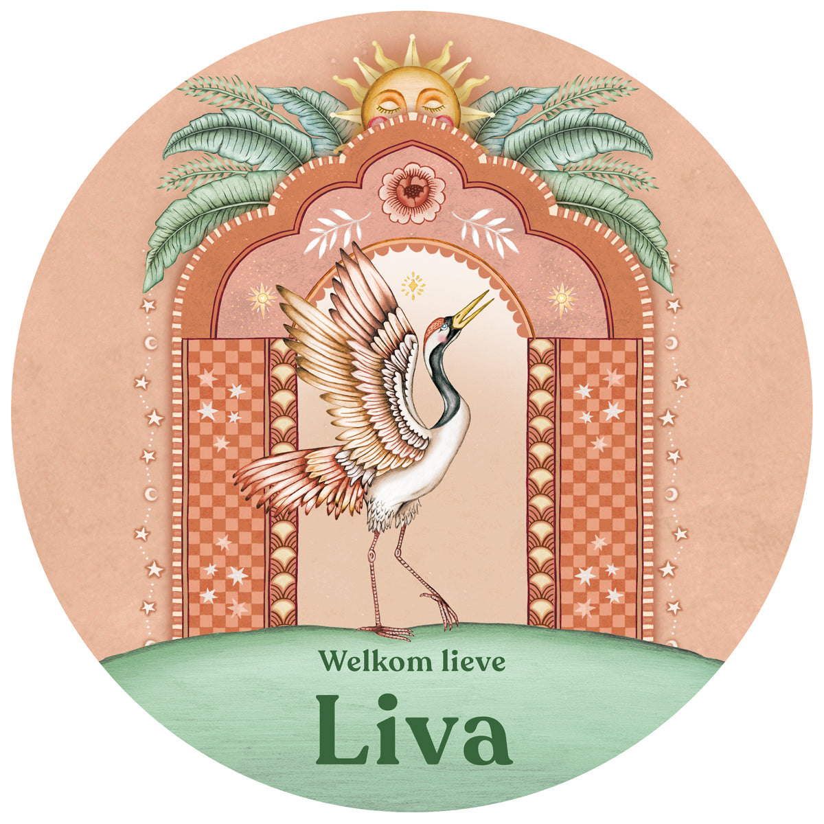 Tuinbord Crane Bird Terra - Story of July