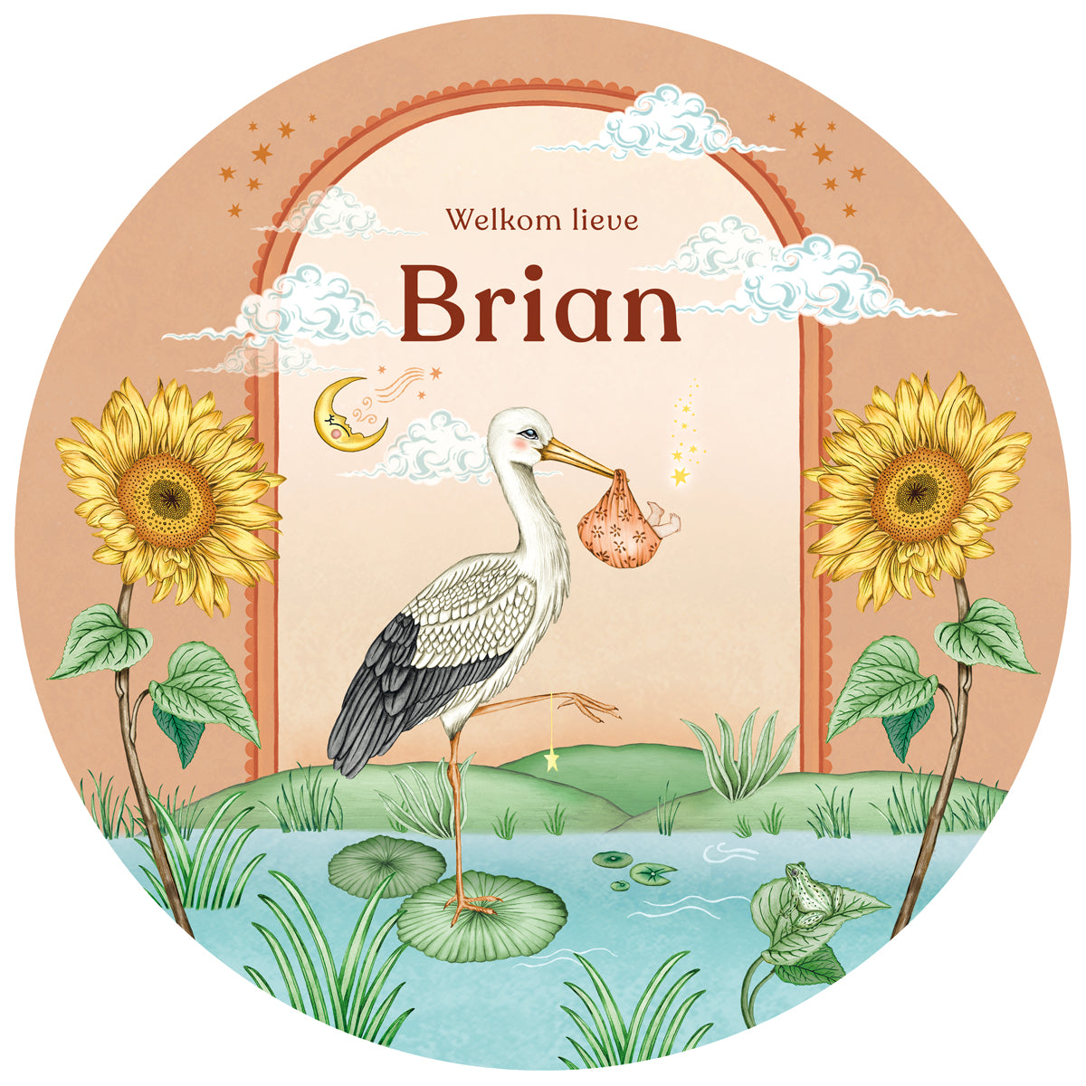 Tuinbord Stork & Baby Terra - Story of July