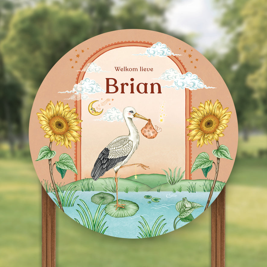 Tuinbord Stork & Baby Terra - Story of July