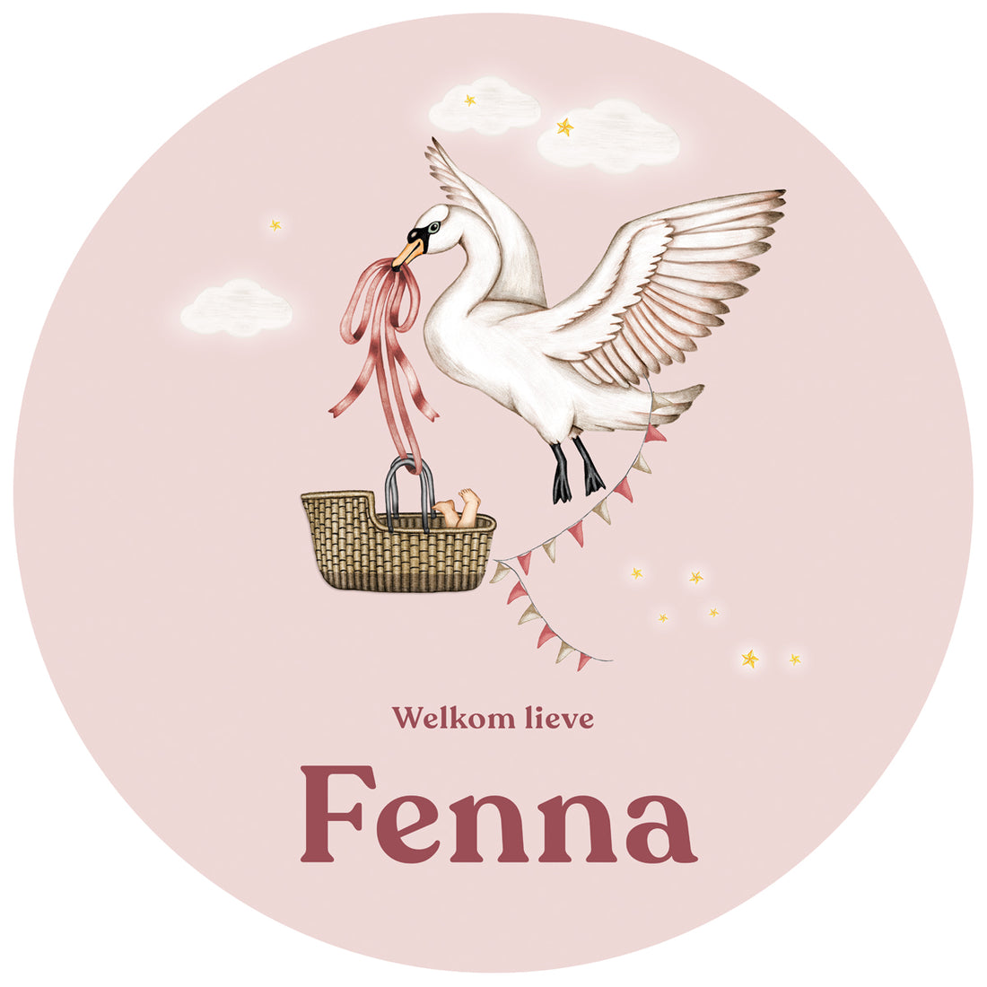 Tuinbord Swan Basket Pink - Story of July