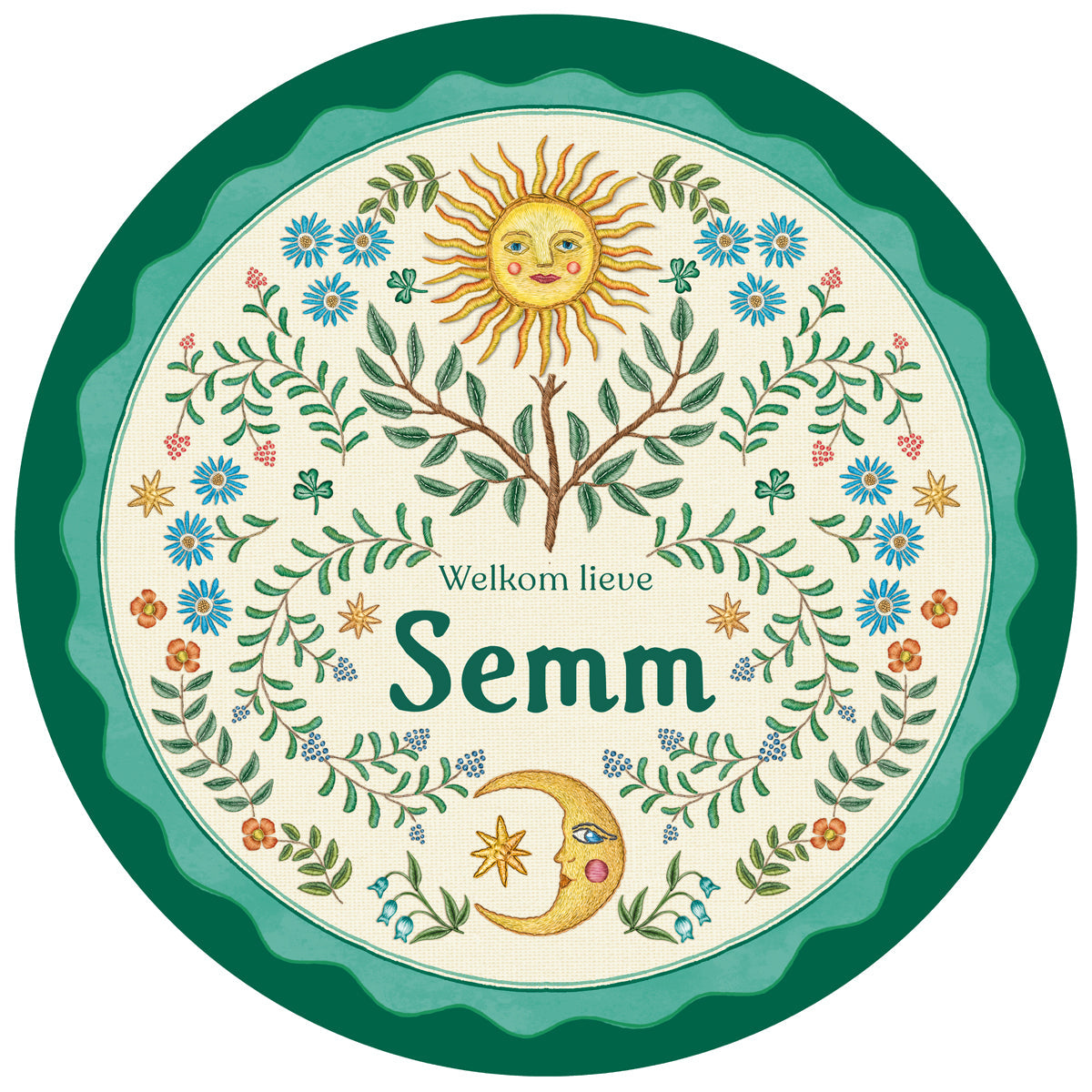 Raamsticker Under The Sun Green - Story of July