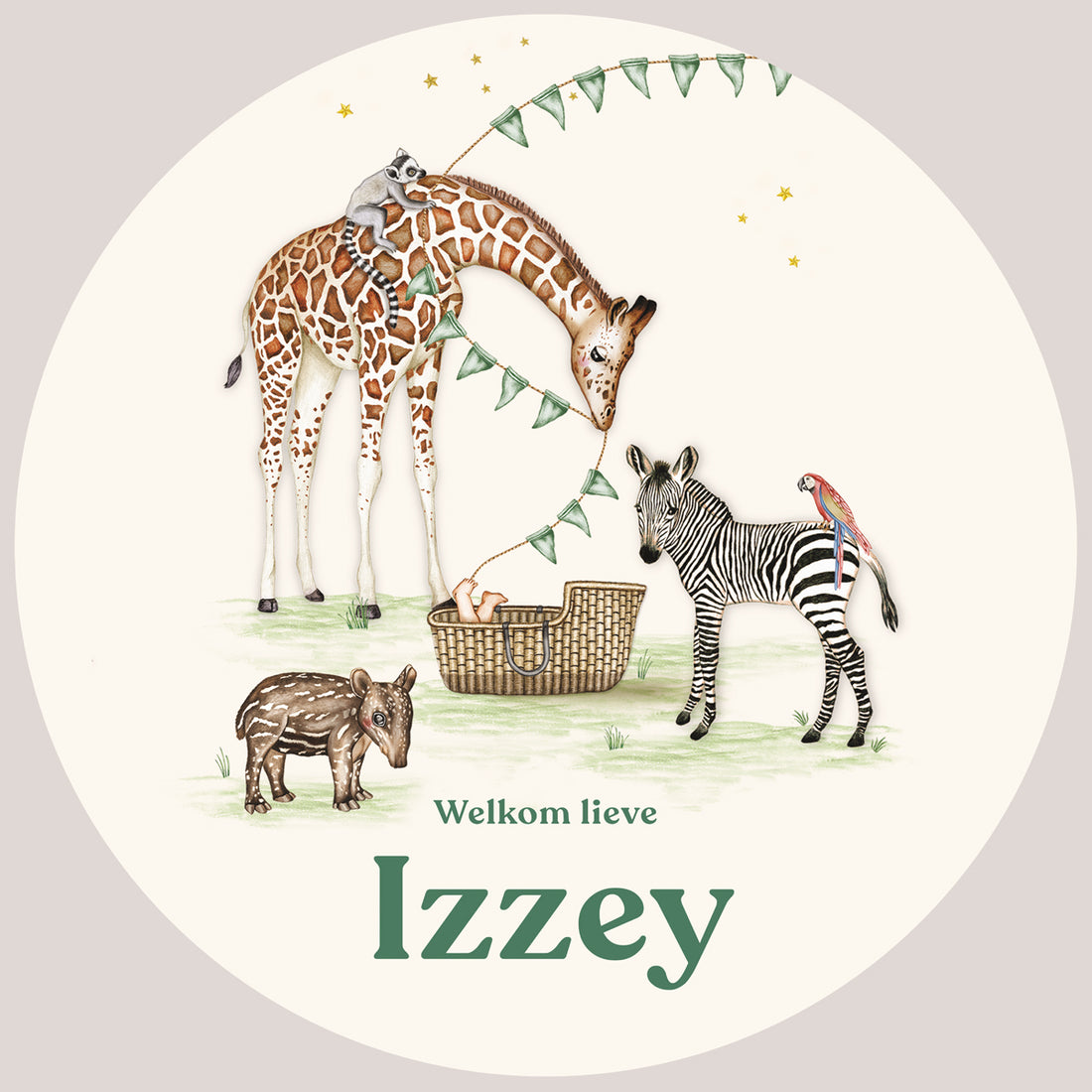 Tuinbord Welcome Baby - Story of July