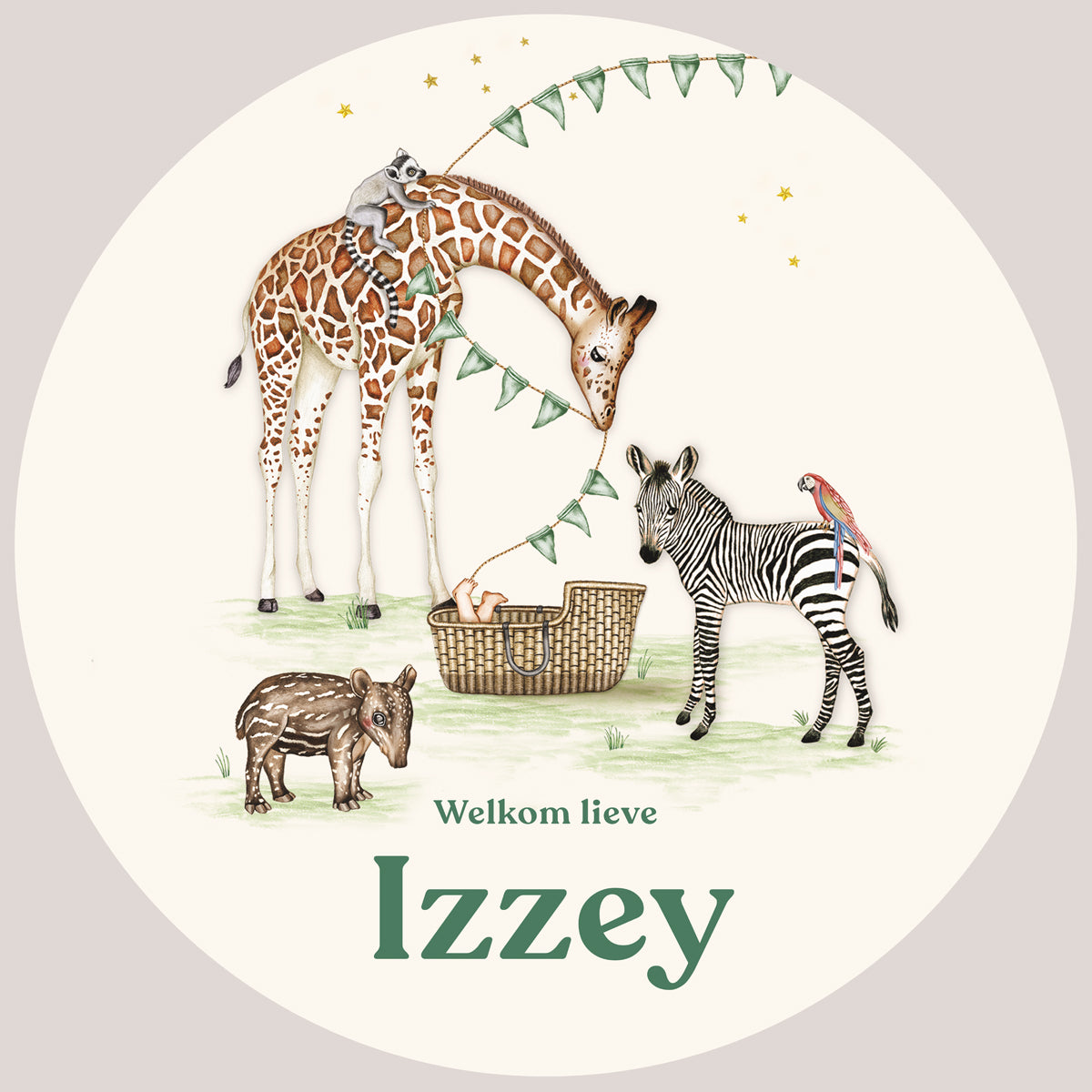 Tuinbord Welcome Baby - Story of July