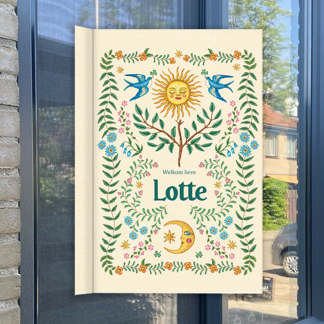 Makelaarsbord in stijl geboortekaartje - Story of July