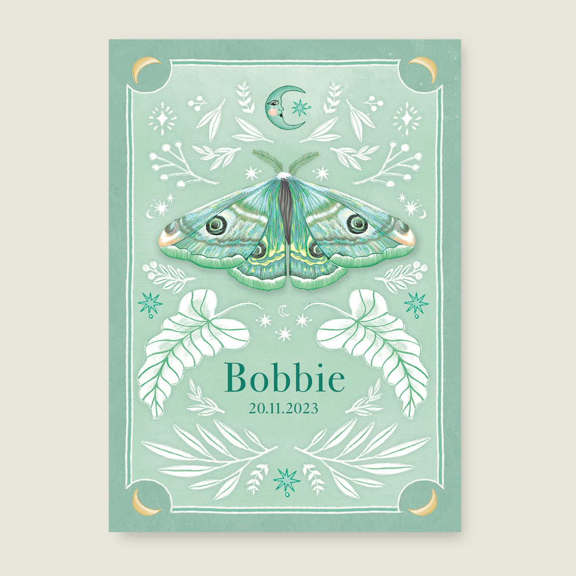 Print Nightingtales green - Story of July