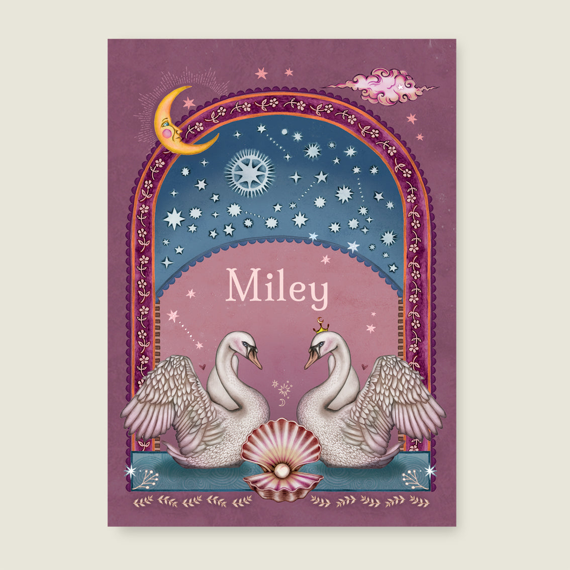 Print Swan Pearl Pink - Story of July