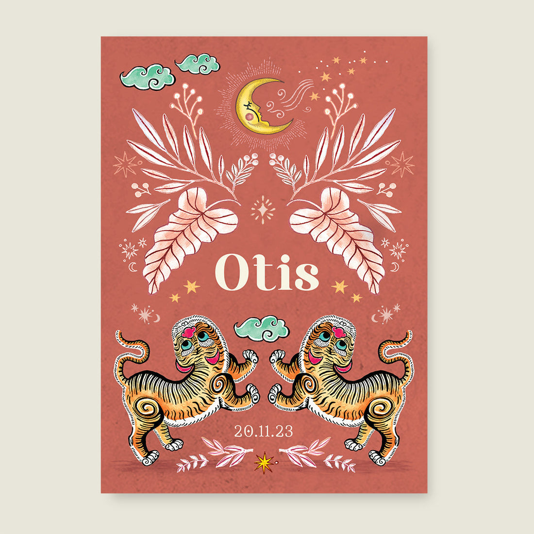 Print Two pretty tigers roest - Story of July