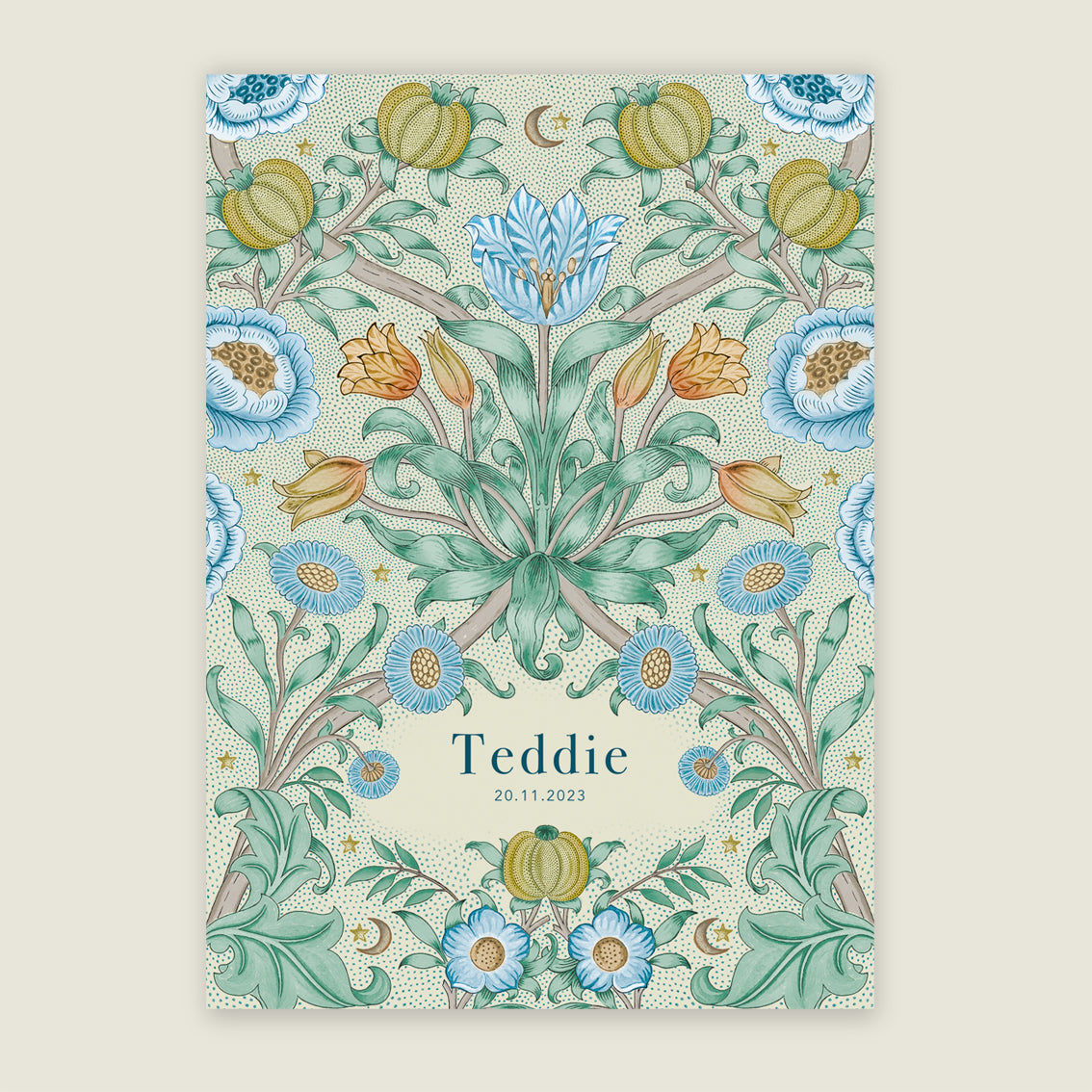 Sample Blooming Flowers Blue - Story of July