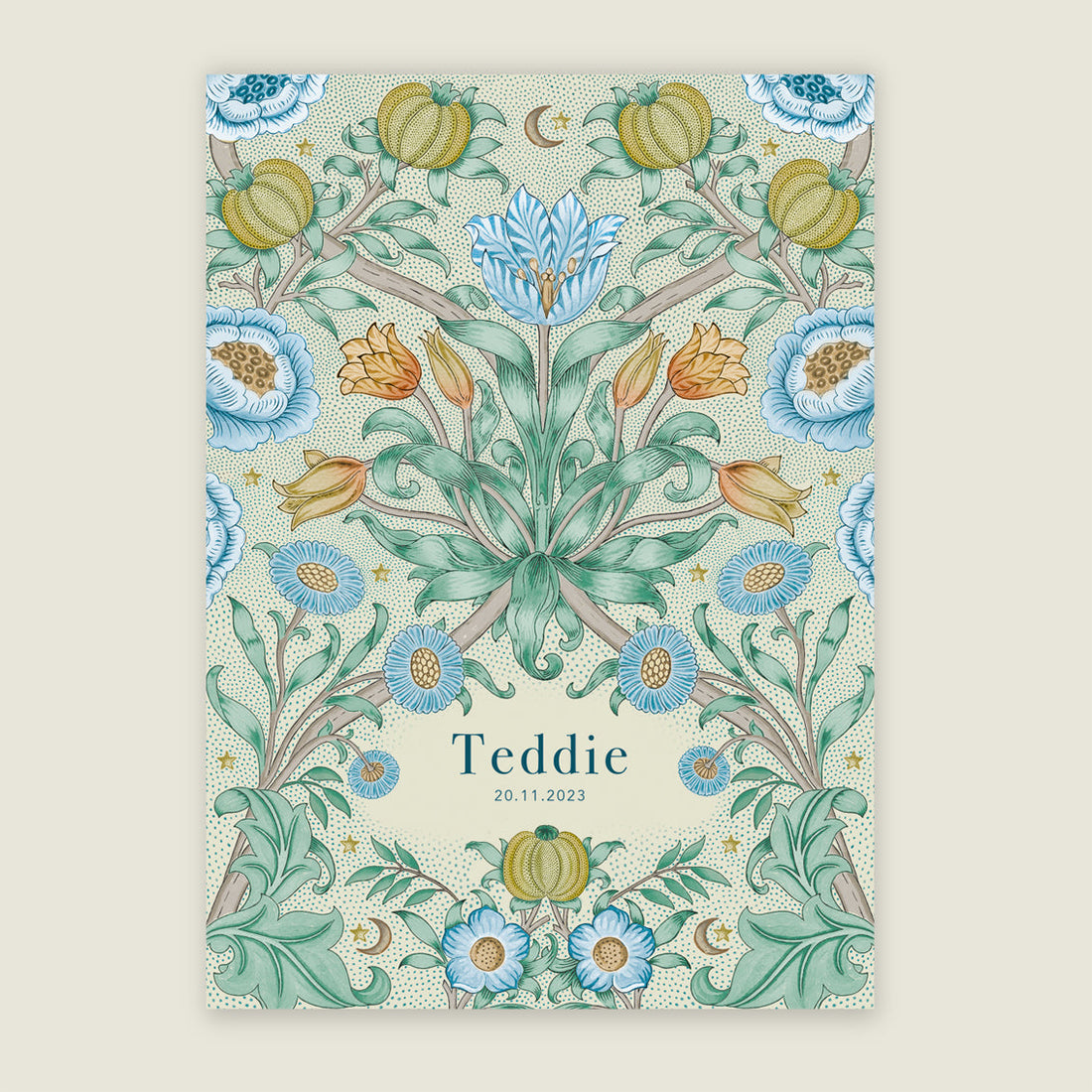 Print Blooming Flowers Blue - Story of July