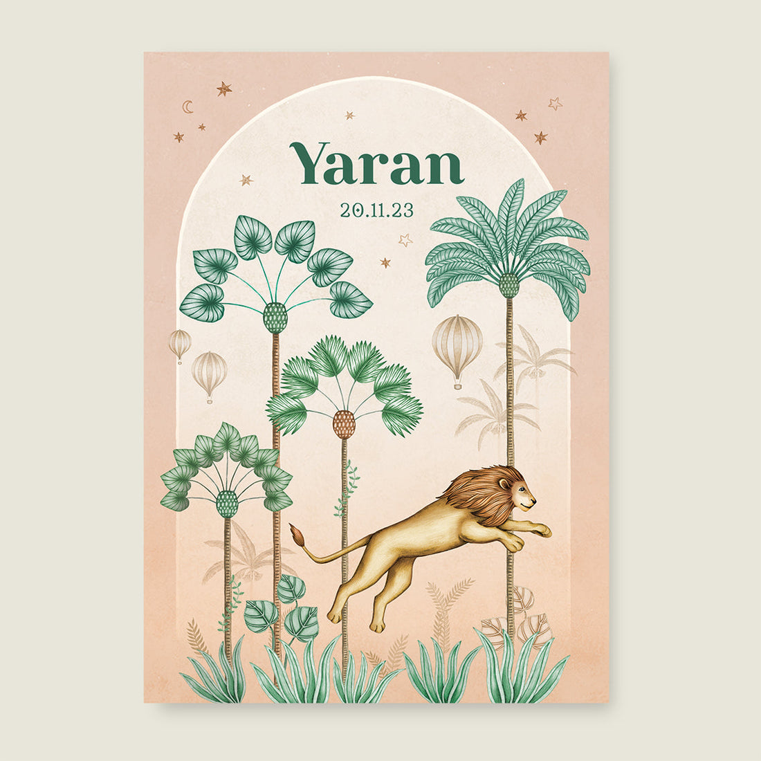 Print Lion palms terra - Story of July