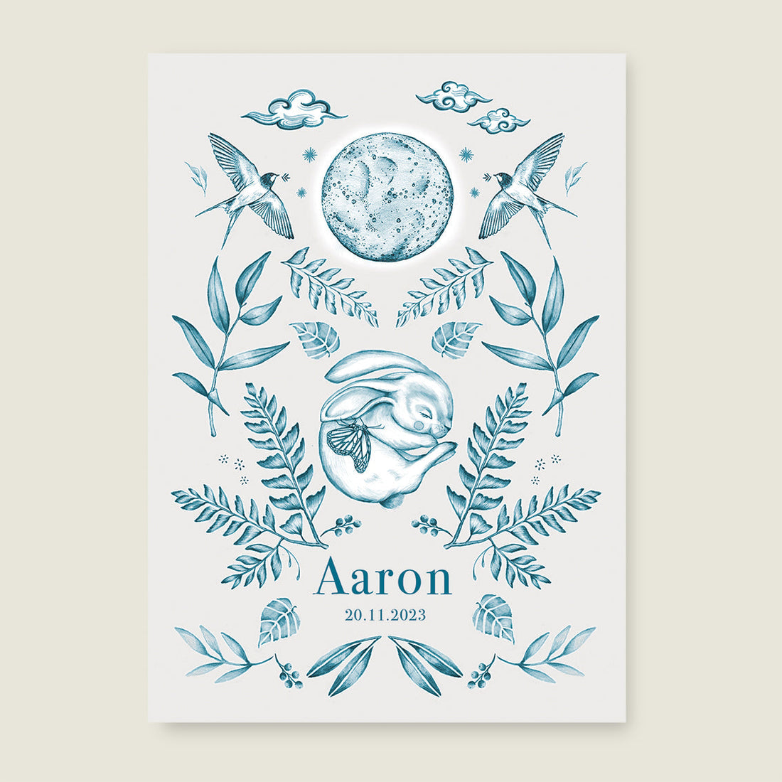 Print Little rabbit blue - Story of July