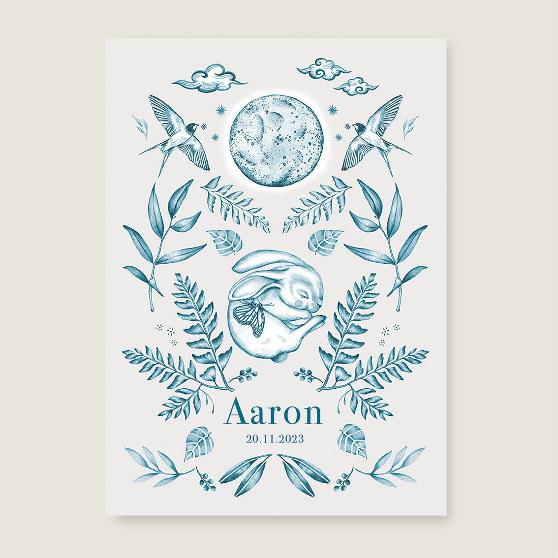 Print Little rabbit blue - Story of July