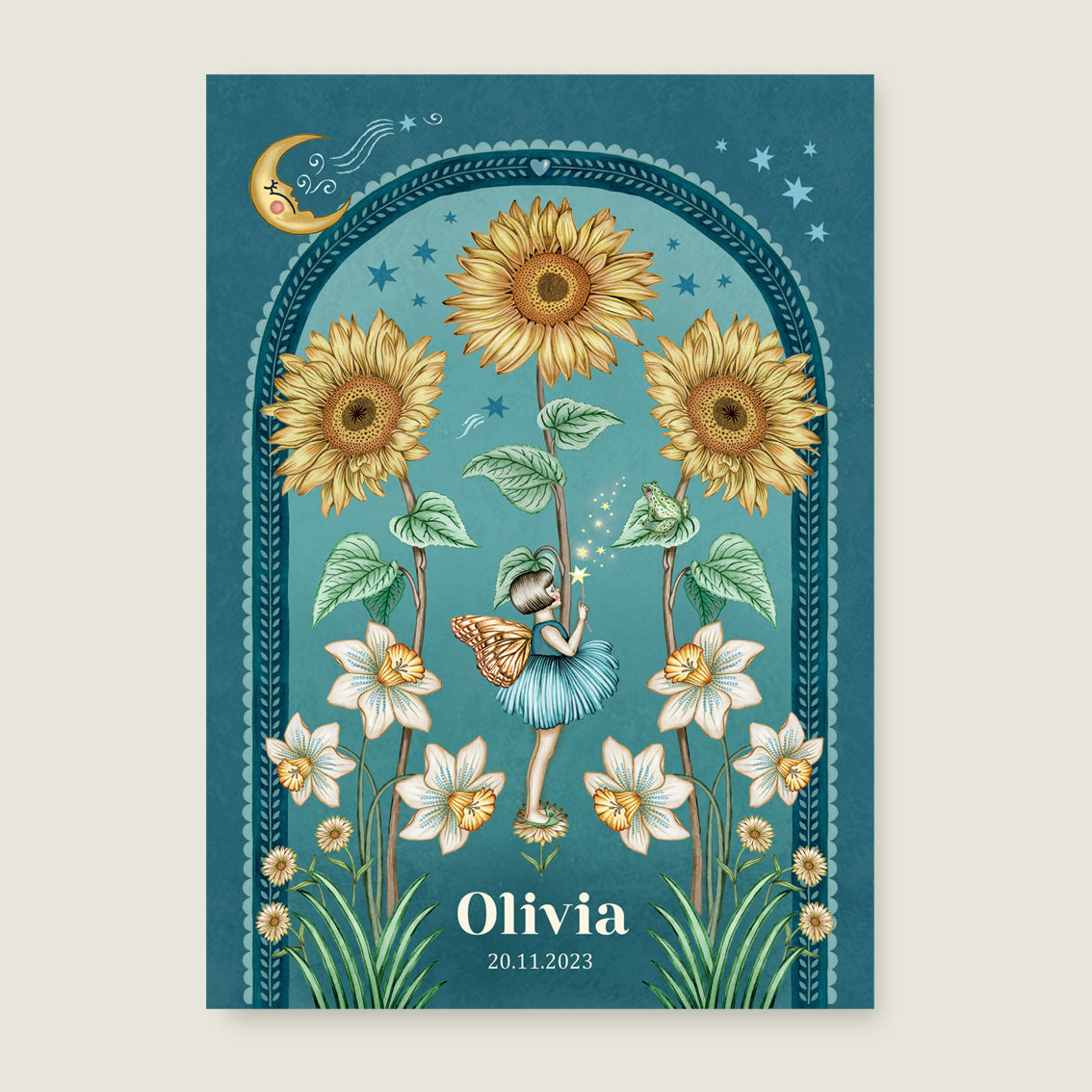 Sample Sunflowers Blue - Story of July