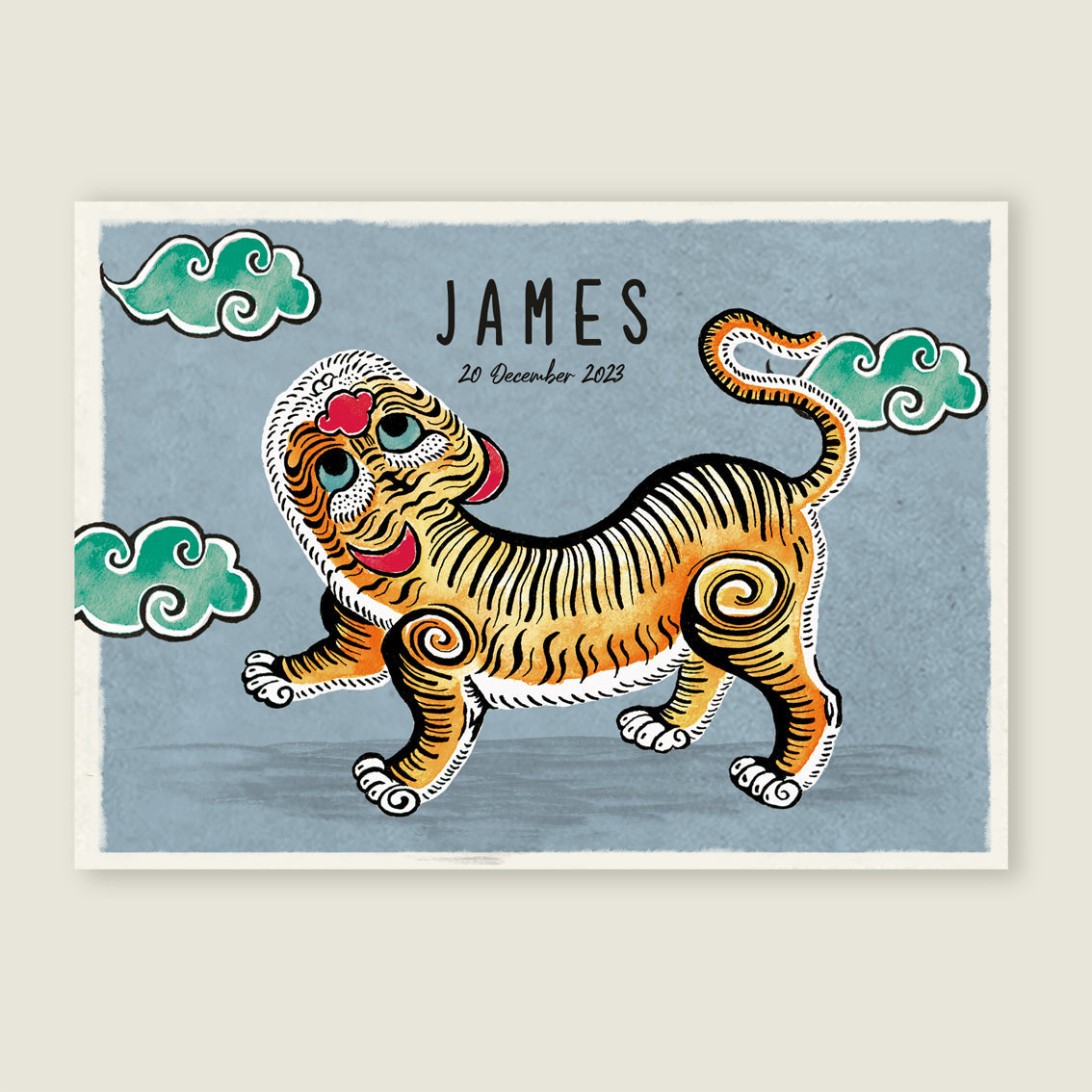 Print The Blue Tiger - Story of July