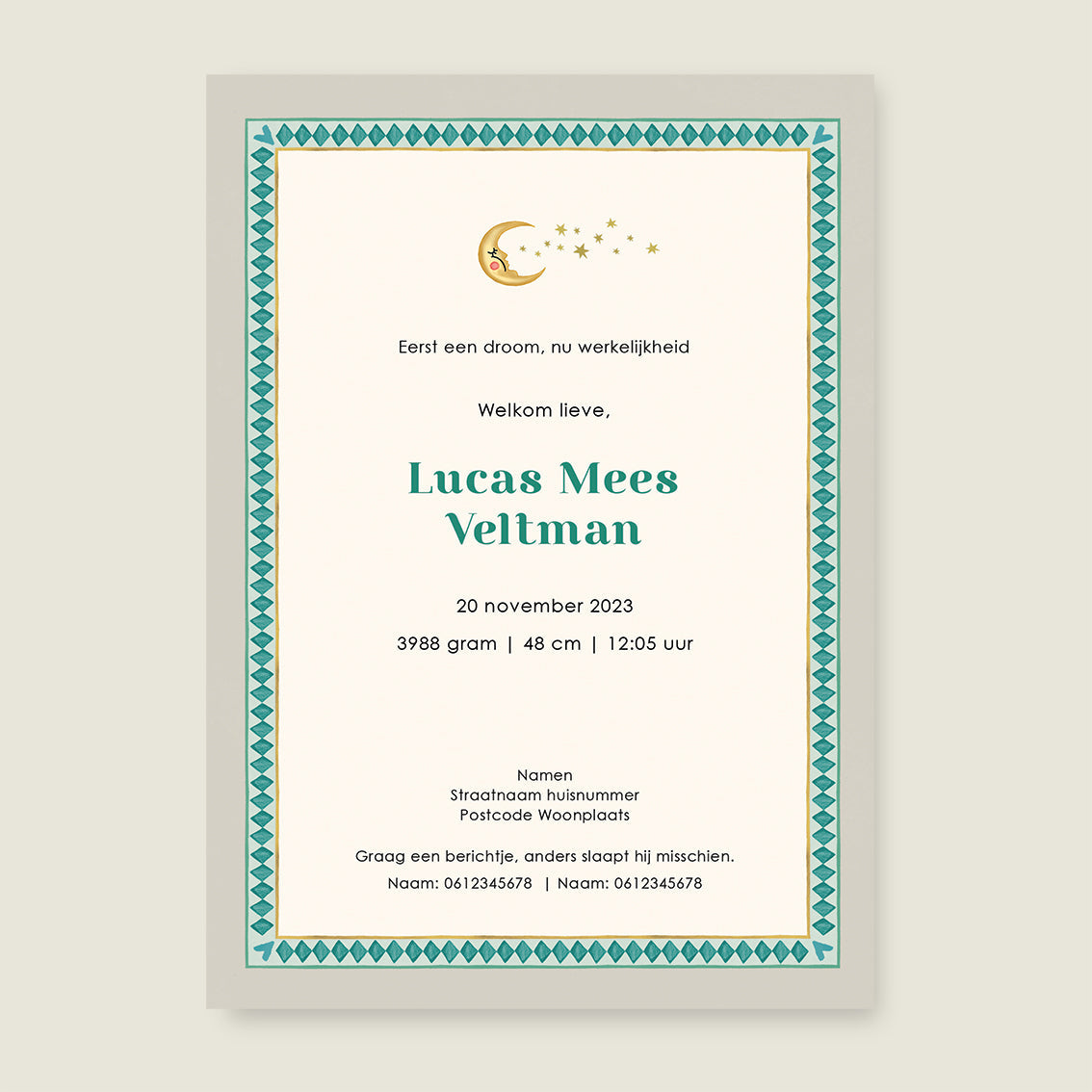 Sample Bos Dieren Khaki - Story of July