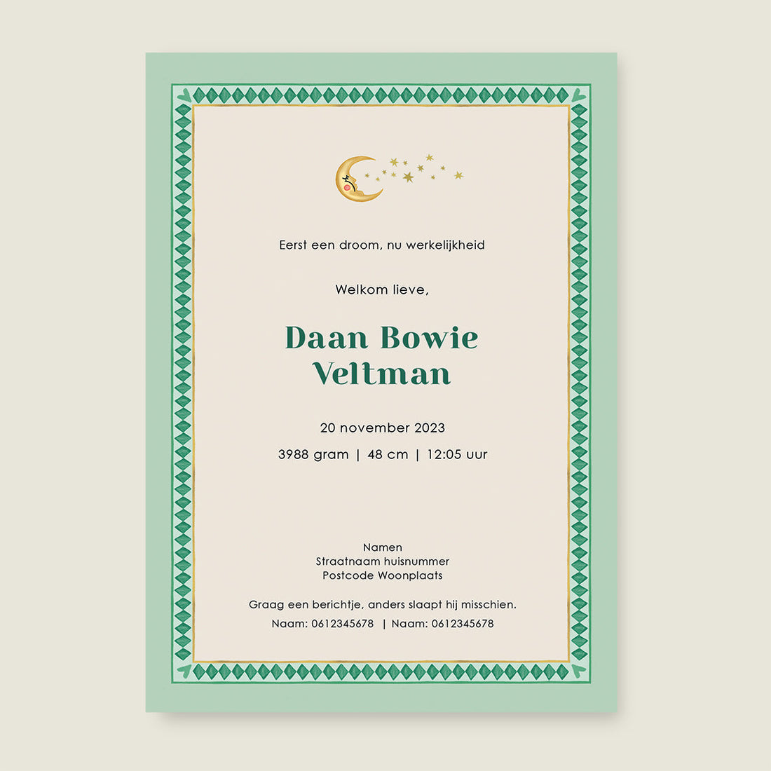 Sample Bos Dieren Light Green - Story of July