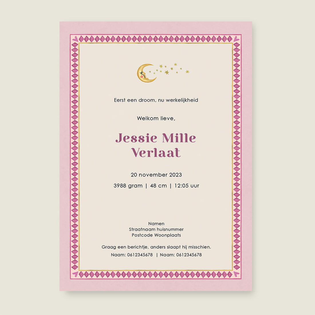 Sample Bos Dieren Pink - Story of July