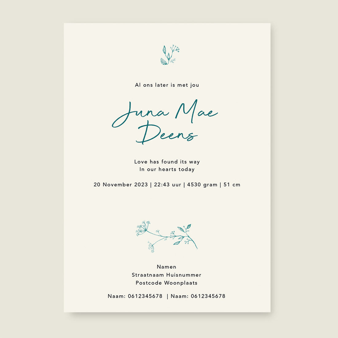 Sample Swan Family Offwhite - Story of July